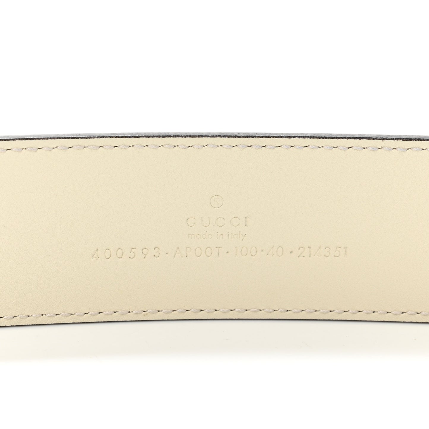 Calfskin Double G 40mm Belt 100 40 Mystic White