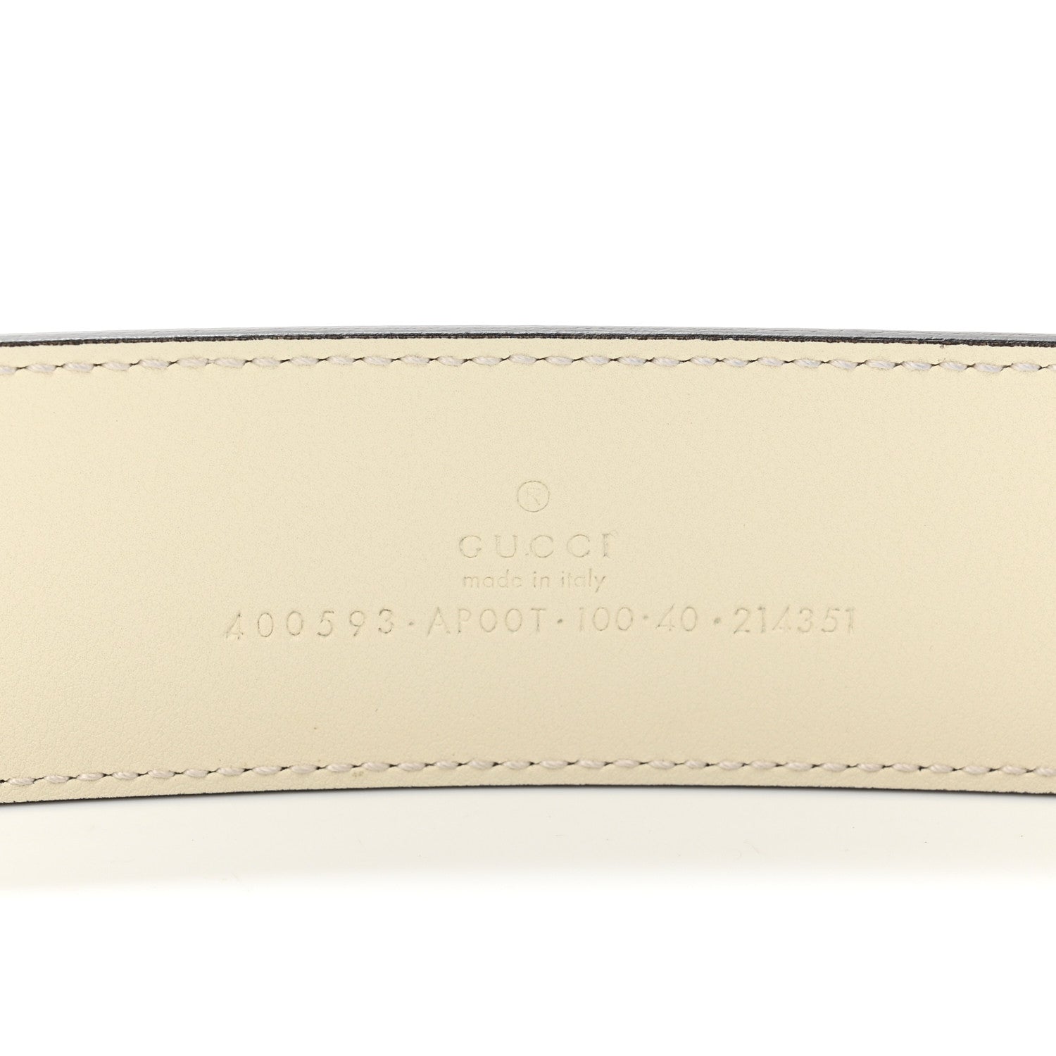 Gucci Calfskin Double G 40mm Belt 100 40 Mystic White 3 of 6
