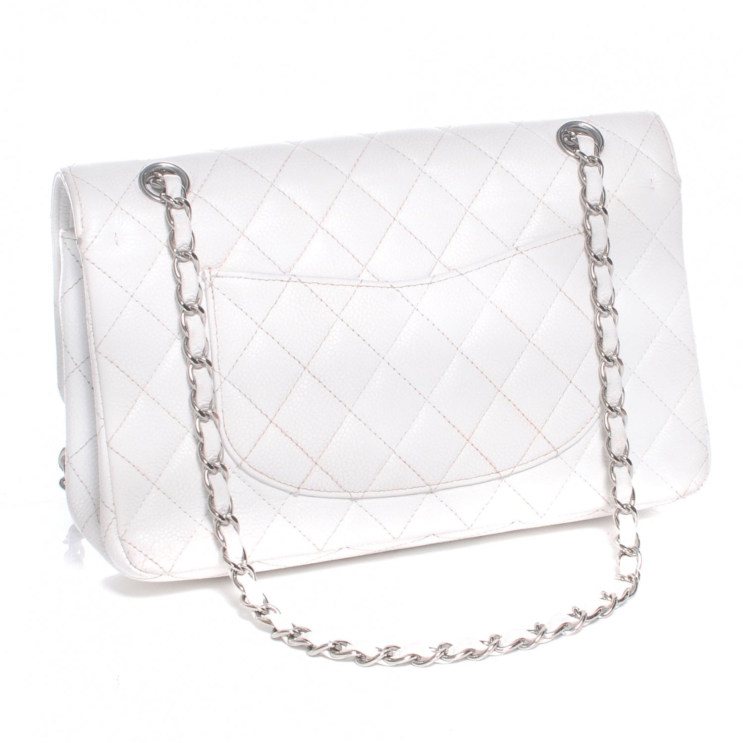 Chanel Caviar Medium Double Flap White 3 of 8