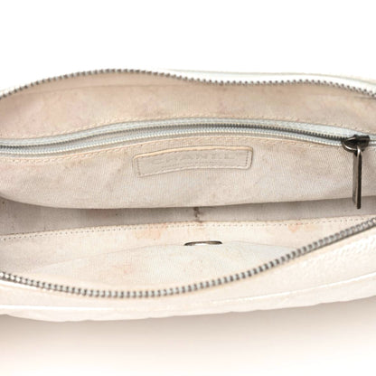 Chanel Metallic Grained Calfskin Quilted Small Casual Rock Flap Silver 10 of 12