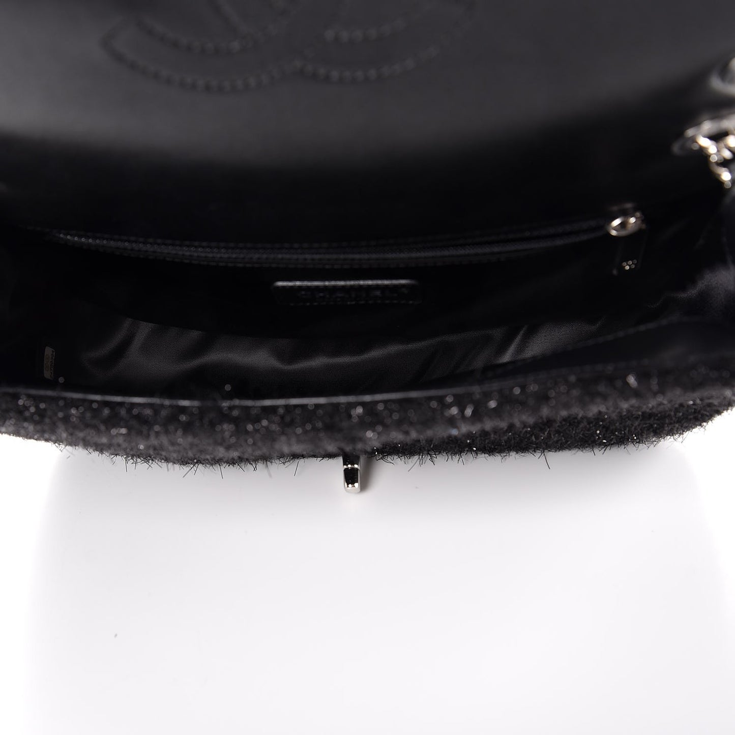 Lurex Knit Medium Pluto Glitter Flap Black