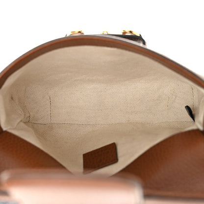Gucci New Denim GG Monogram Dollar Calfskin Web Mini Horsebit 1955 Shoulder Bag Blue Tea Cuir Epilog Blue Tea Cuir Epilog 5 of 10