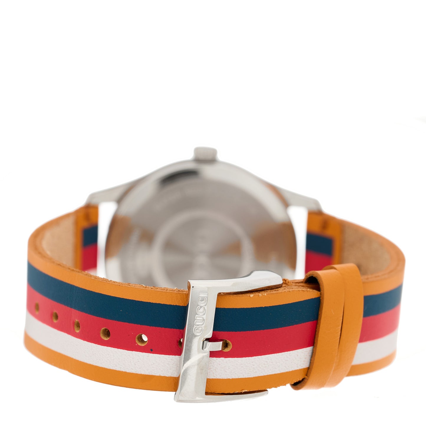 Stainless Steel Calfskin 38mm G-Timeless Stripe Web Quartz Watch Brown
