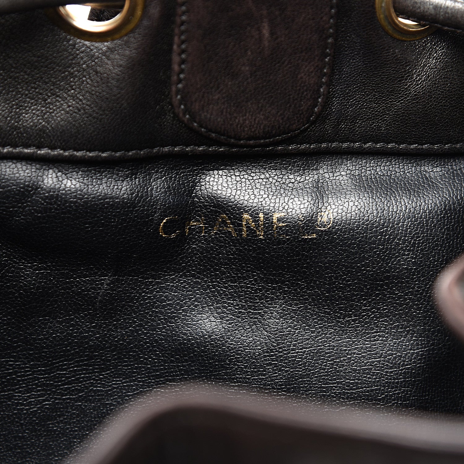 Chanel Lambskin CC Drawstring Backpack Black 6 of 11