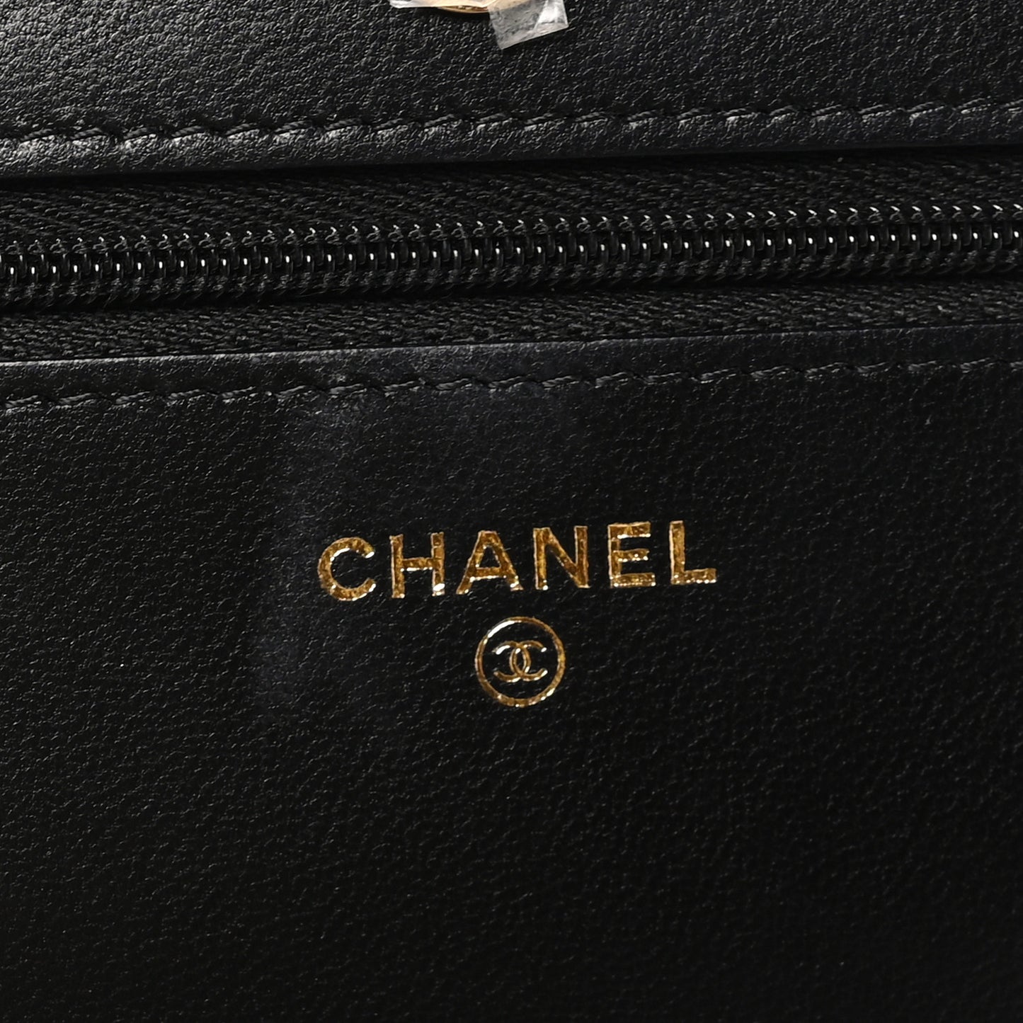 Lambskin Quilted Pearl CC Wallet on Chain WOC Black
