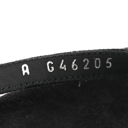 Chanel Suede Kidskin Strass CC Thong Sandals 40 Black 6 of 9