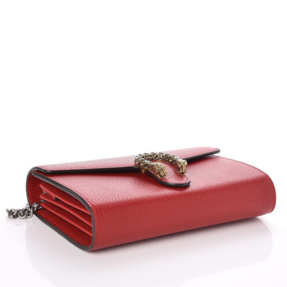 Gucci Calfskin Mini Dionysus Chain Wallet Hibiscus Red 4 of 9