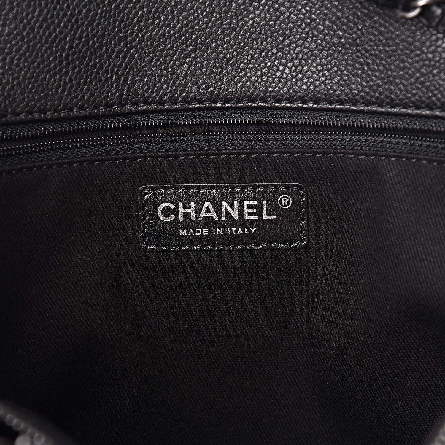 Chanel Metallic Grained Calfskin Woven Chain Large Shopping Bag Black 6 of 10