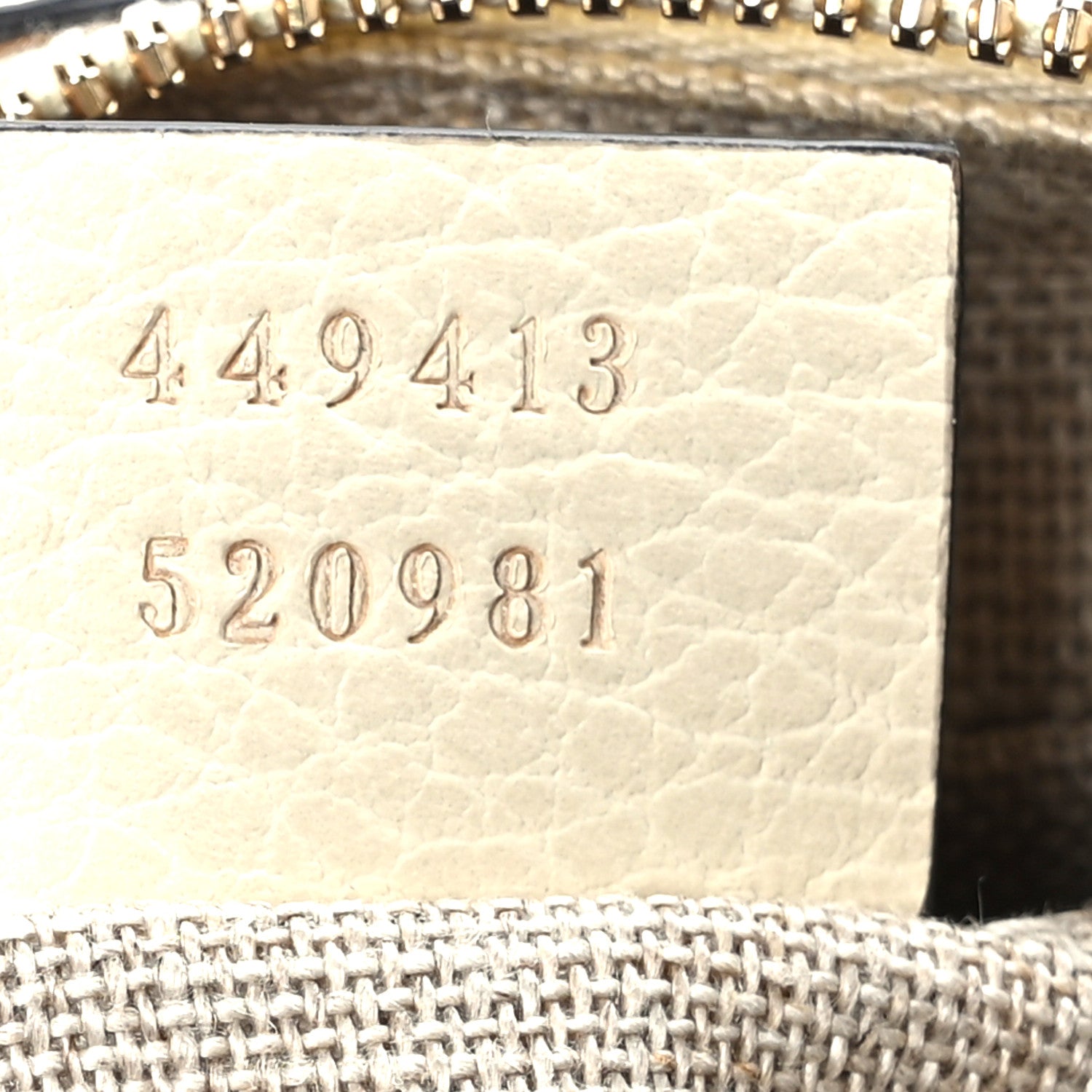 Gucci Monogram Dollar Calfskin Mini Bree Messenger Bag Beige Ebony Avoire 7 of 9