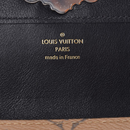 Louis Vuitton Calfskin Reverse Monogram Column Sarah Wallet Black 6 of 7