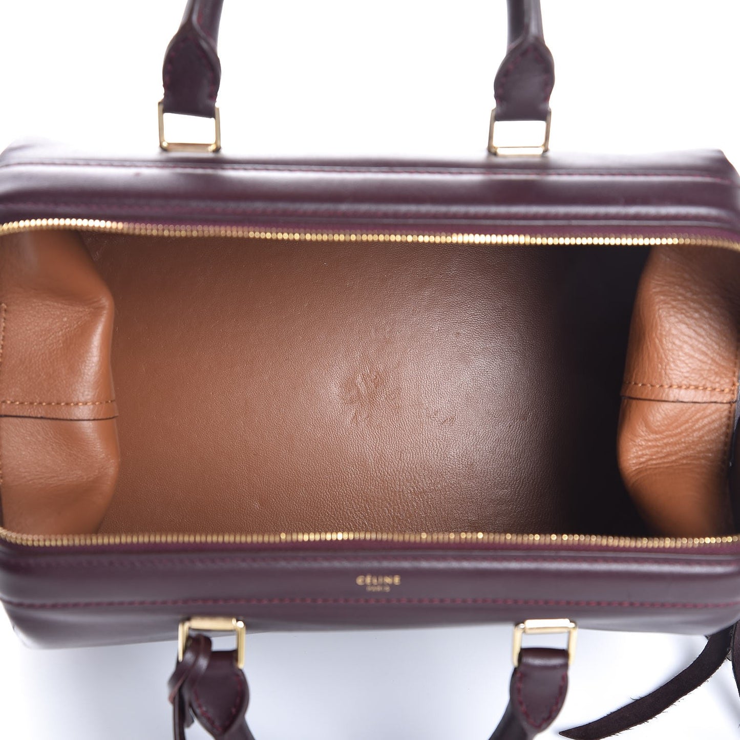 Calfskin Doctor Frame Bag Burgundy