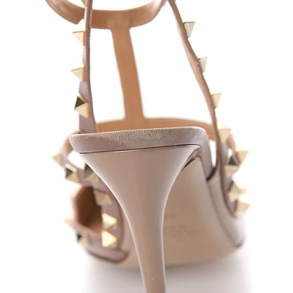 Valentino Garavani Patent Rockstud Ankle Strap Pumps 39 Poudre 8 of 8