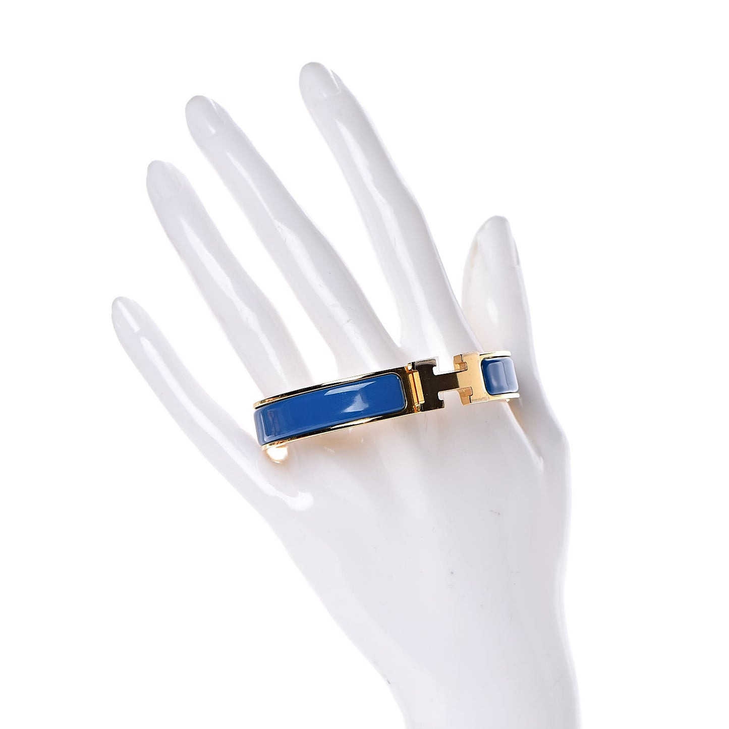 Enamel Narrow Clic Clac H Bracelet GM Bleu Intense