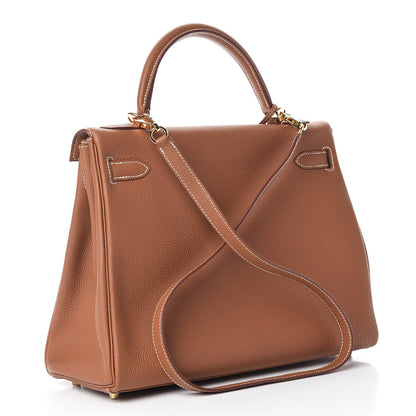 Hermes Togo Kelly Retourne 32 Gold 4 of 38
