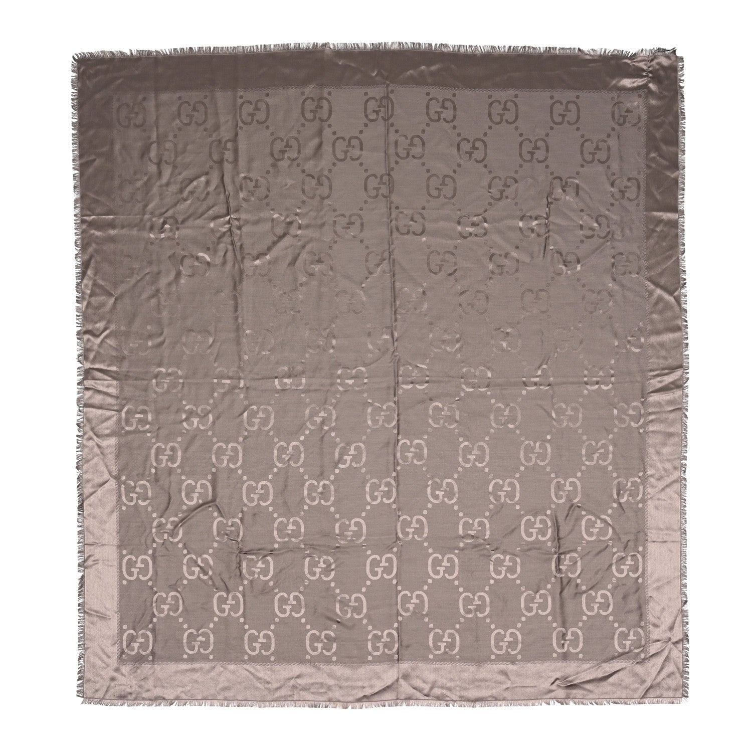 Gucci Wool Silk GG Jacquard Shawl Cloud 1 of 4