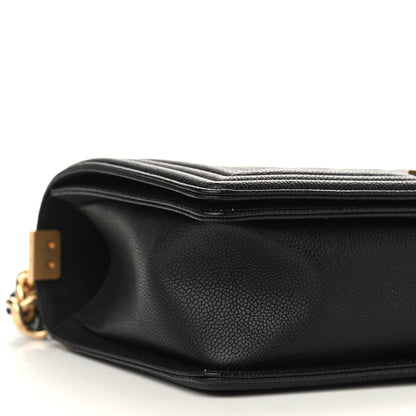 Chanel Caviar Quilted New Medium Boy Flap Black 9 of 10