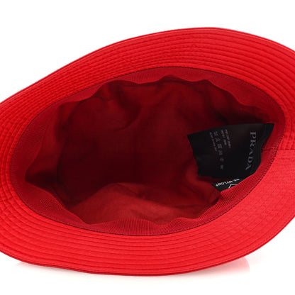 Prada Re-Nylon Metal Triangle Logo Mens Bucket Hat XL Rosso 6 of 7