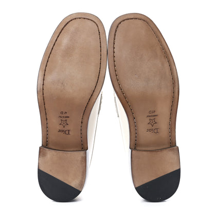 Christian Dior Brushed Calfskin Dior Code 15mm Loafers 41 Off White 5 of 9