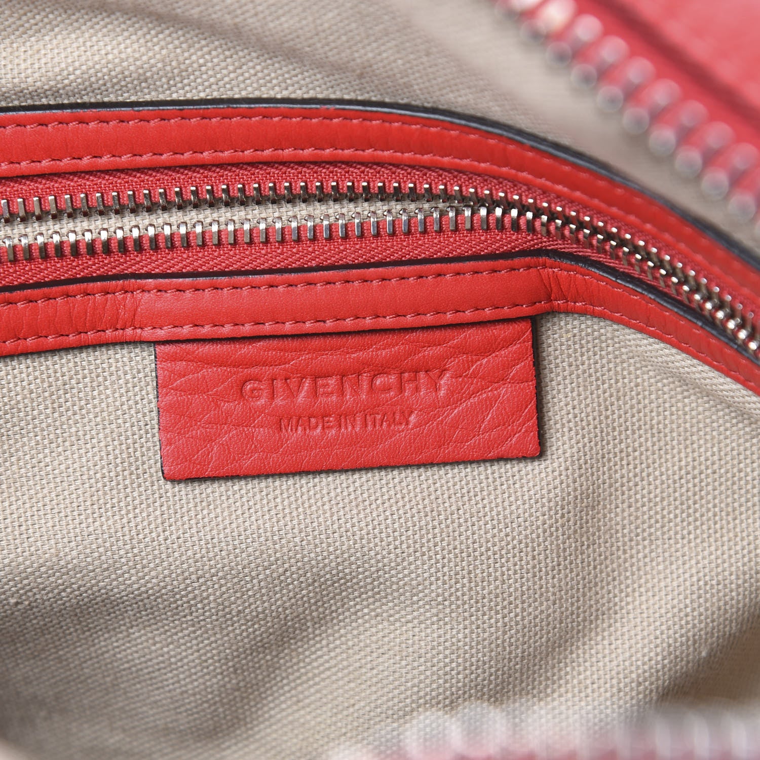Givenchy Pebbled Calfskin Small Nightingale Red 7 of 12