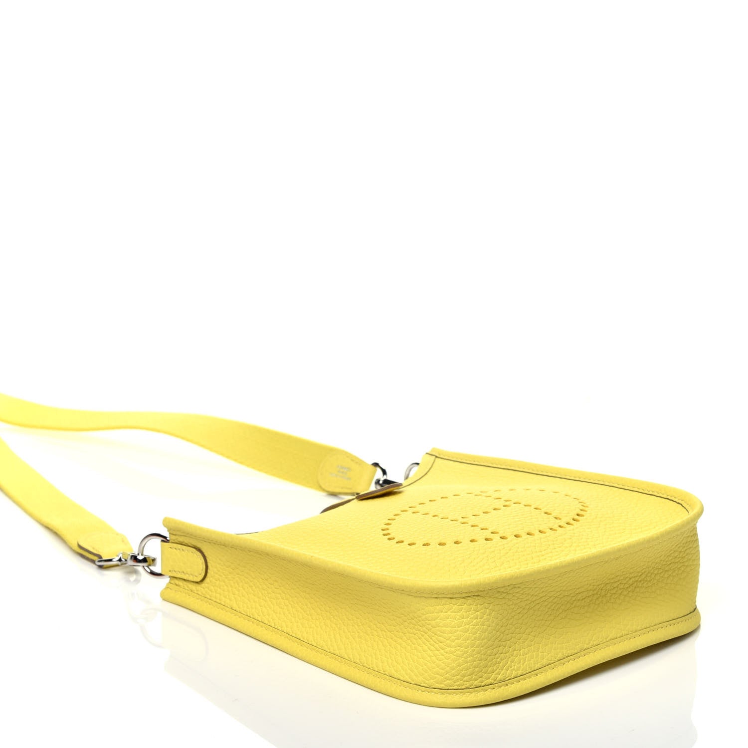 Hermes Taurillon Clemence Evelyne TPM Lime 4 of 8