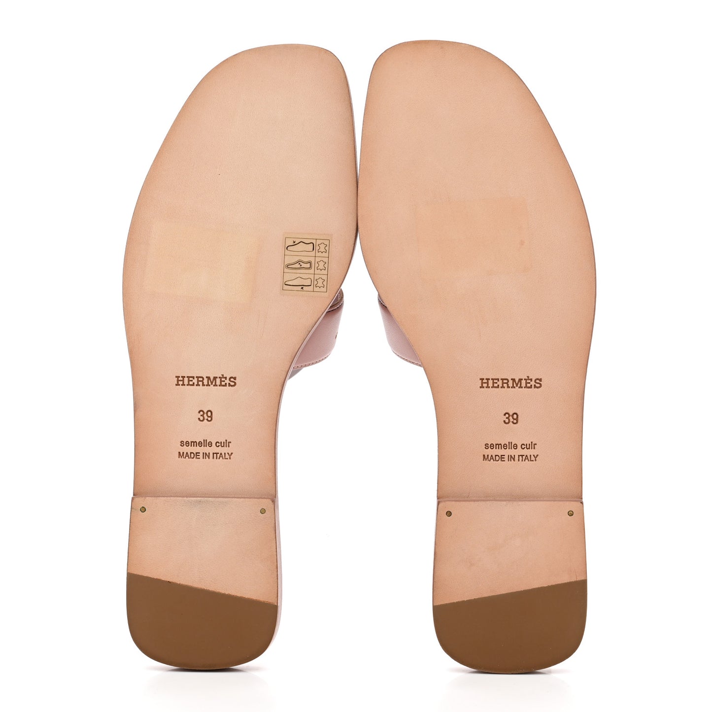 Box Calfskin Oran Sandals 39 Black Vieux Rose