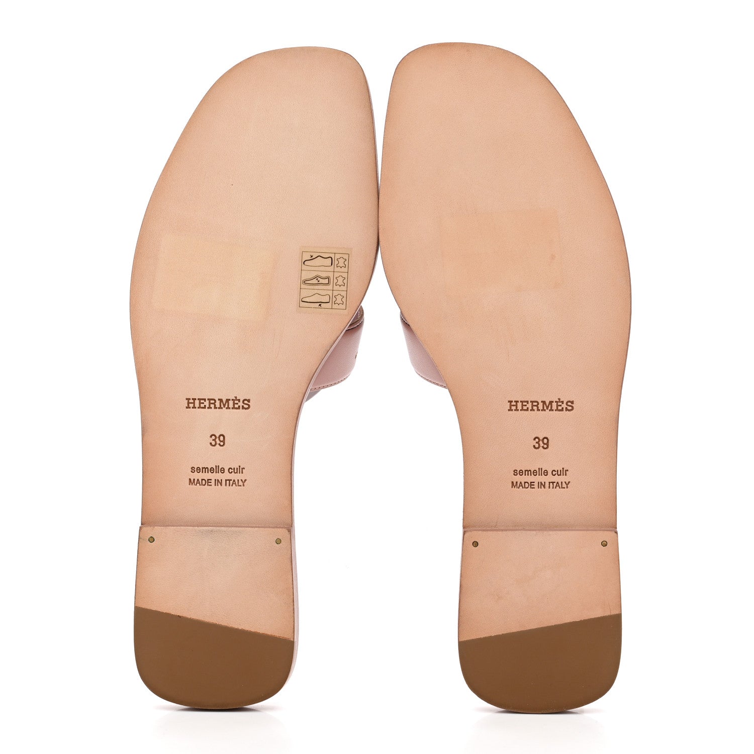 Hermes Box Calfskin Oran Sandals 39 Black Vieux Rose 5 of 8