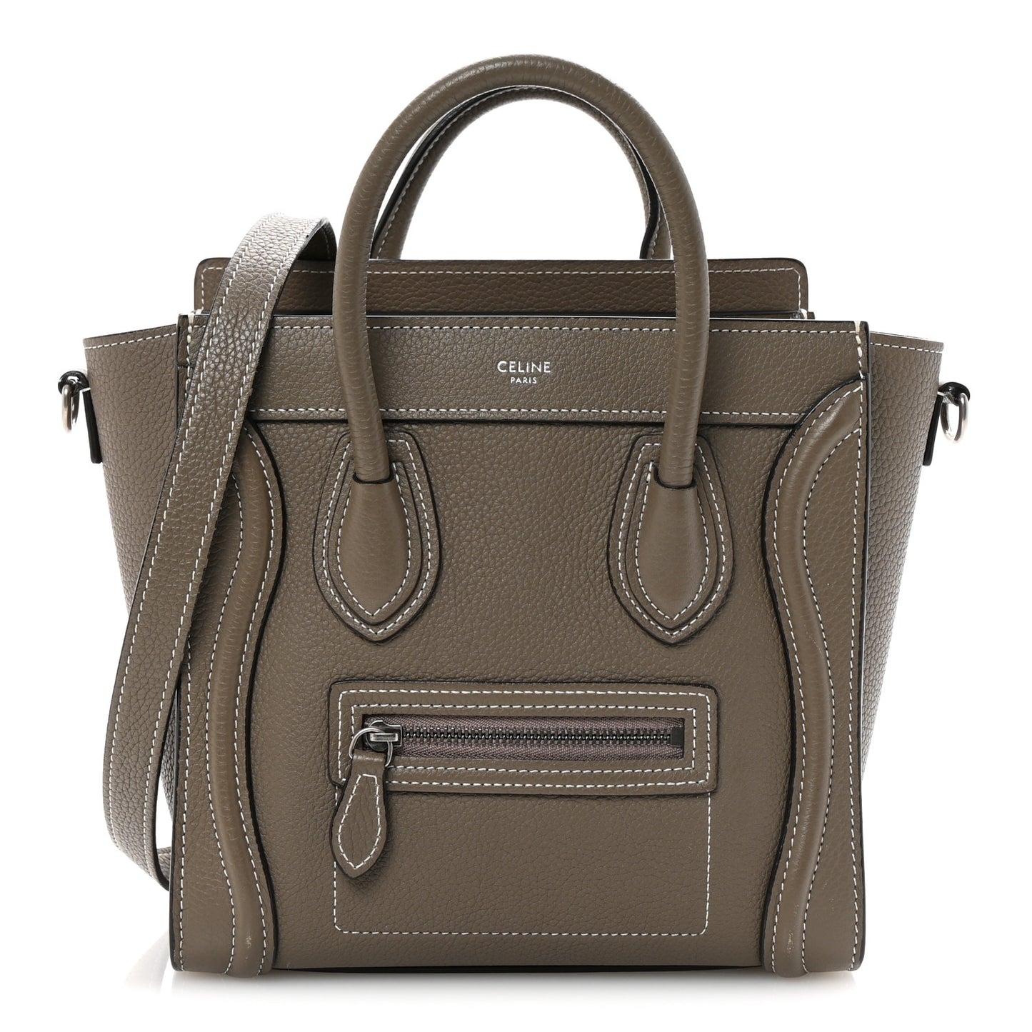 Drummed Calfskin Nano Luggage Souris