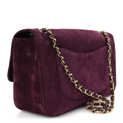 Chanel Suede Calfskin Small Souplissimo Maxi Flap Burgundy 3 of 11