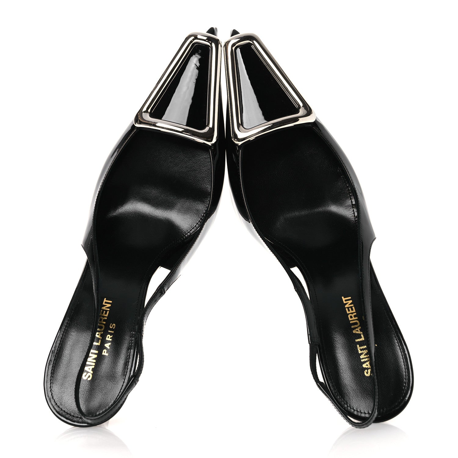 Saint Laurent Vernice Grupy Avenue 95 Slingback Pumps 38 Black 2 of 13