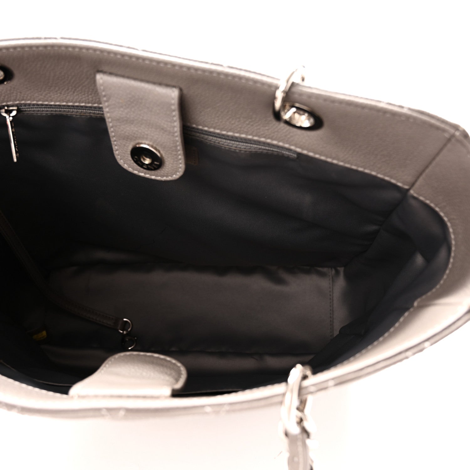 Chanel Caviar Quilted Vertical Grand Shopping Tote GST Grey 5 of 10