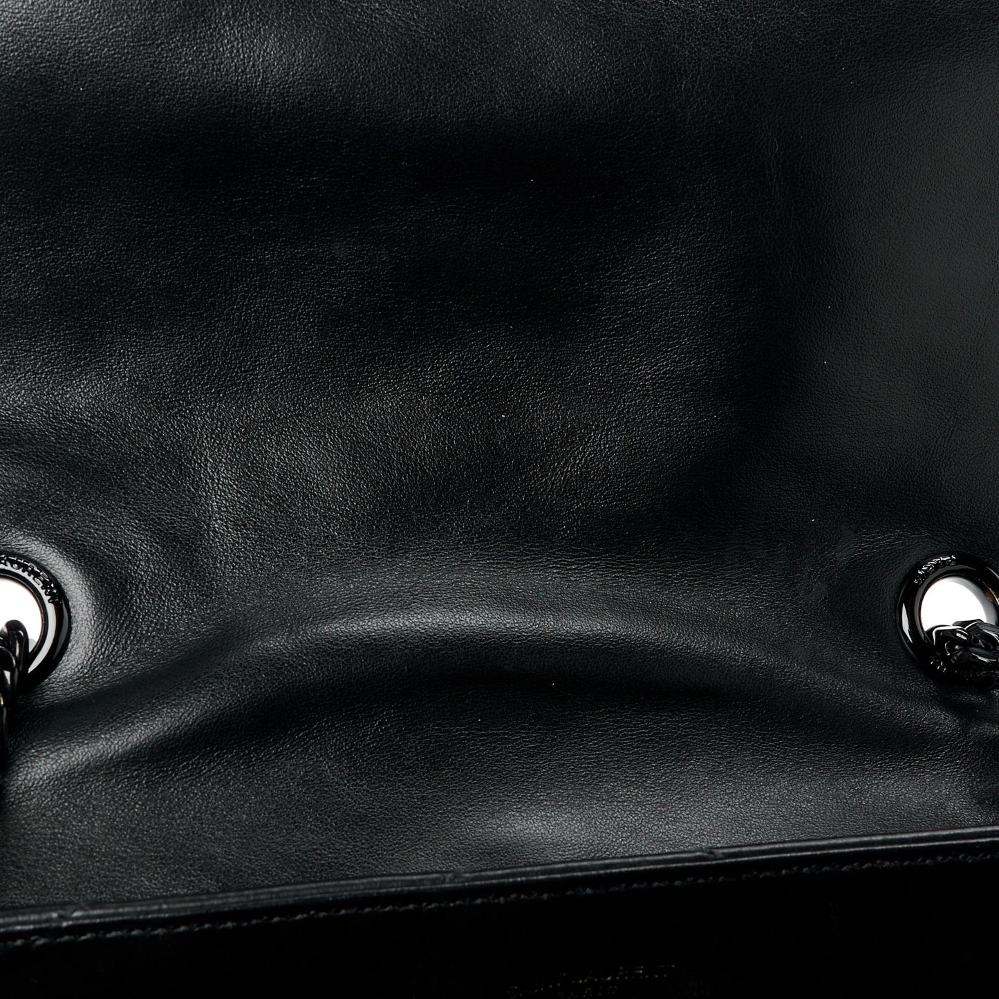 Calfskin Y Quilted Monogram Monochrome Medium Loulou Chain Satchel Black