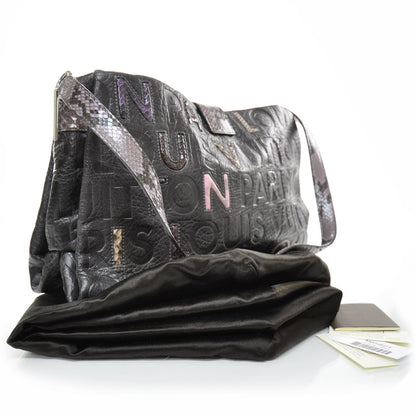 Louis Vuitton Python Lambskin Monogram Collage Lutece Grey 2 of 4