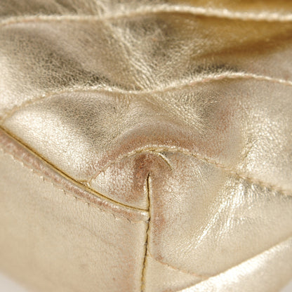 Chanel Metallic Lambskin Chevron Quilted Mini Square Flap Gold 7 of 16