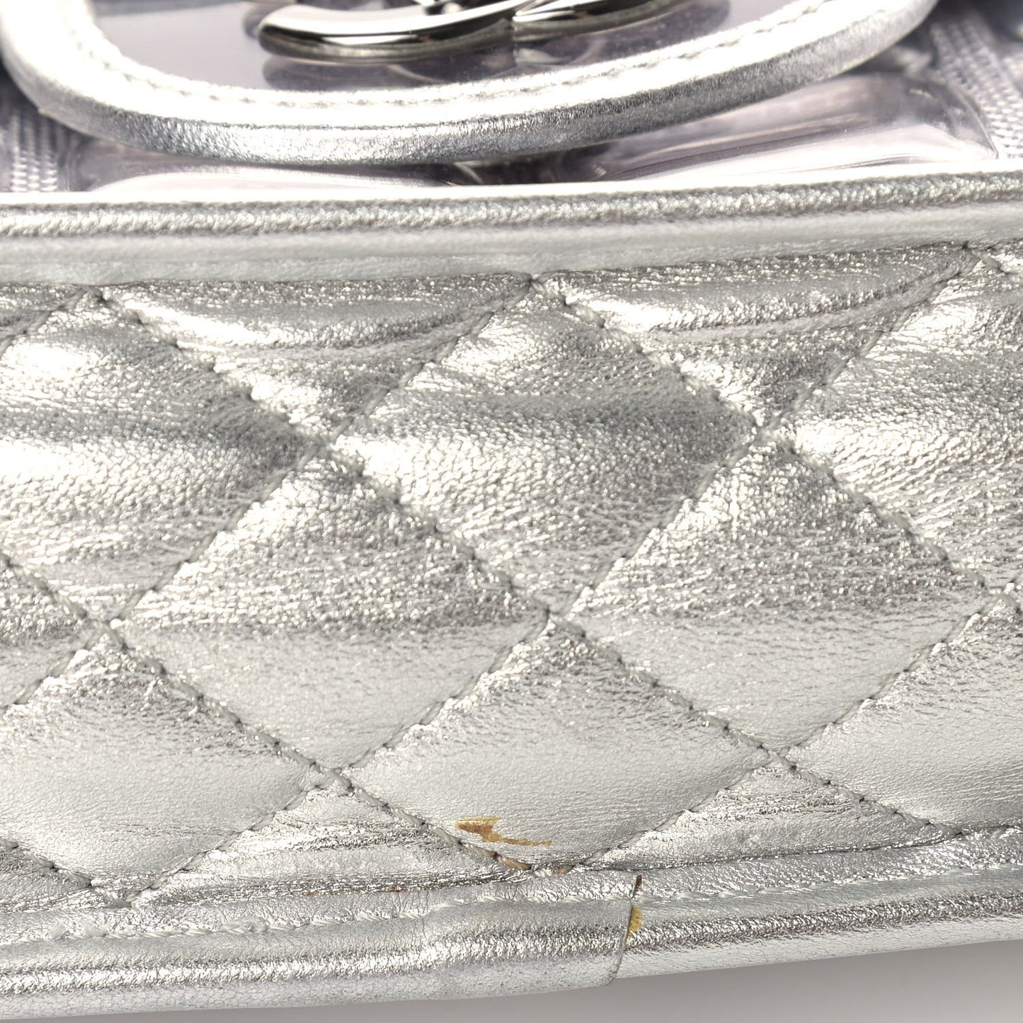 Vinyl Large Ice Cube Flap Silver