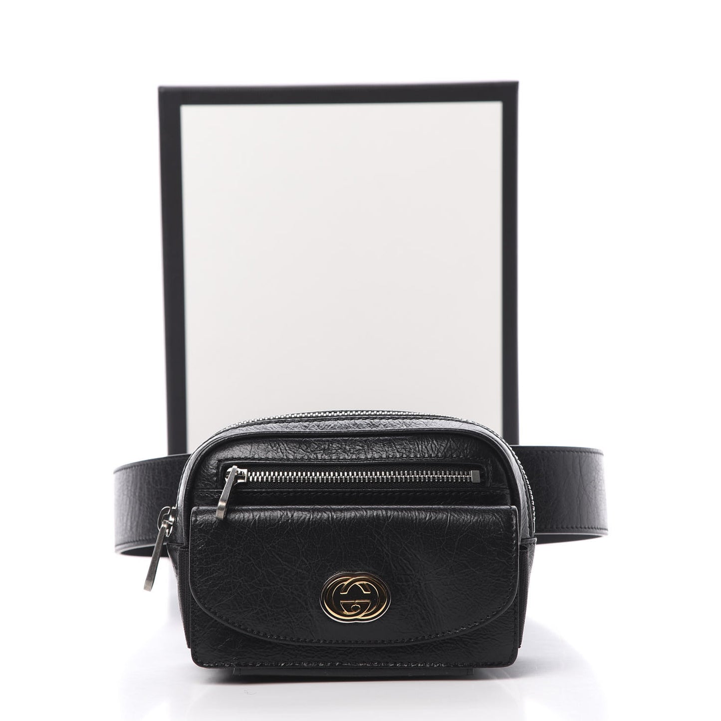 Fluffy Calfskin Mini Morpheus Belt Bag 90 36 Black