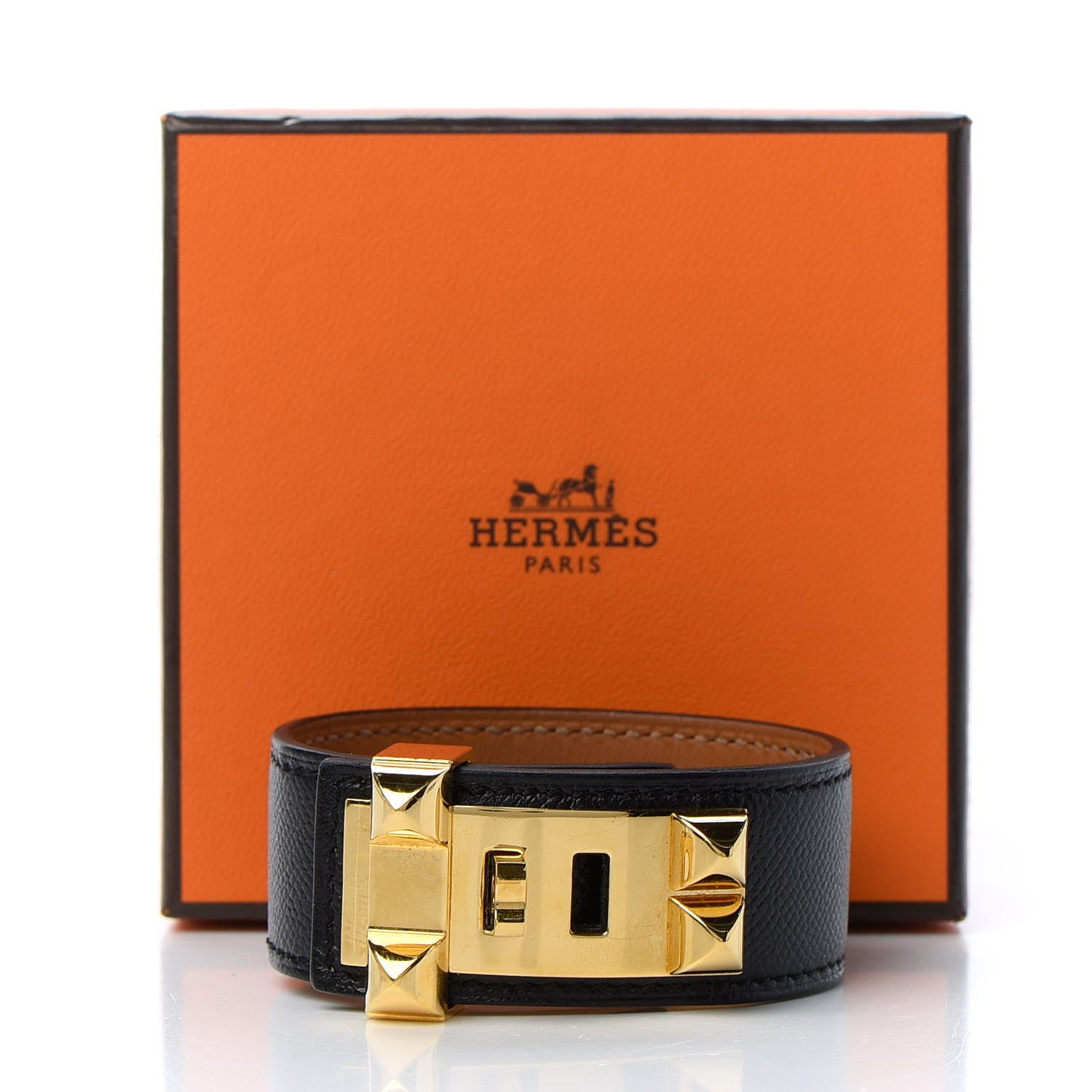 Hermes Epsom Collier de Chien CDC 24 Bracelet T2 Black 5 of 5