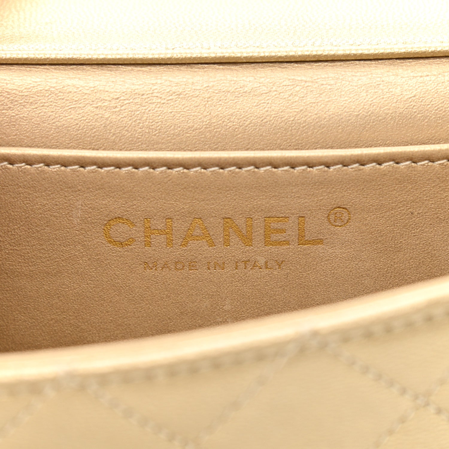Chanel Metallic Goatskin Quilted Chic Pearls Flap Gold 6 of 11