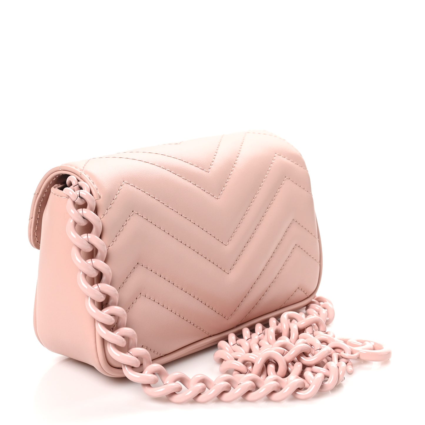 Calfskin Matelasse Monochrome GG Marmont Chain Belt Bag Perfect Pink