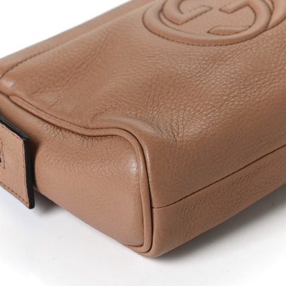 Gucci Pebbled Calfskin Soho Cosmetic Case Camelia 11 of 12