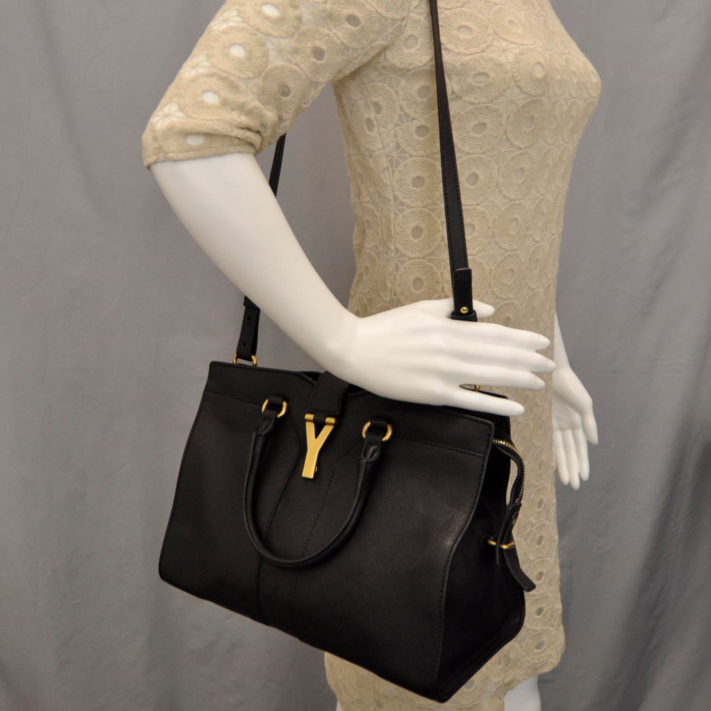 Leather Mini Cabas Chyc Black