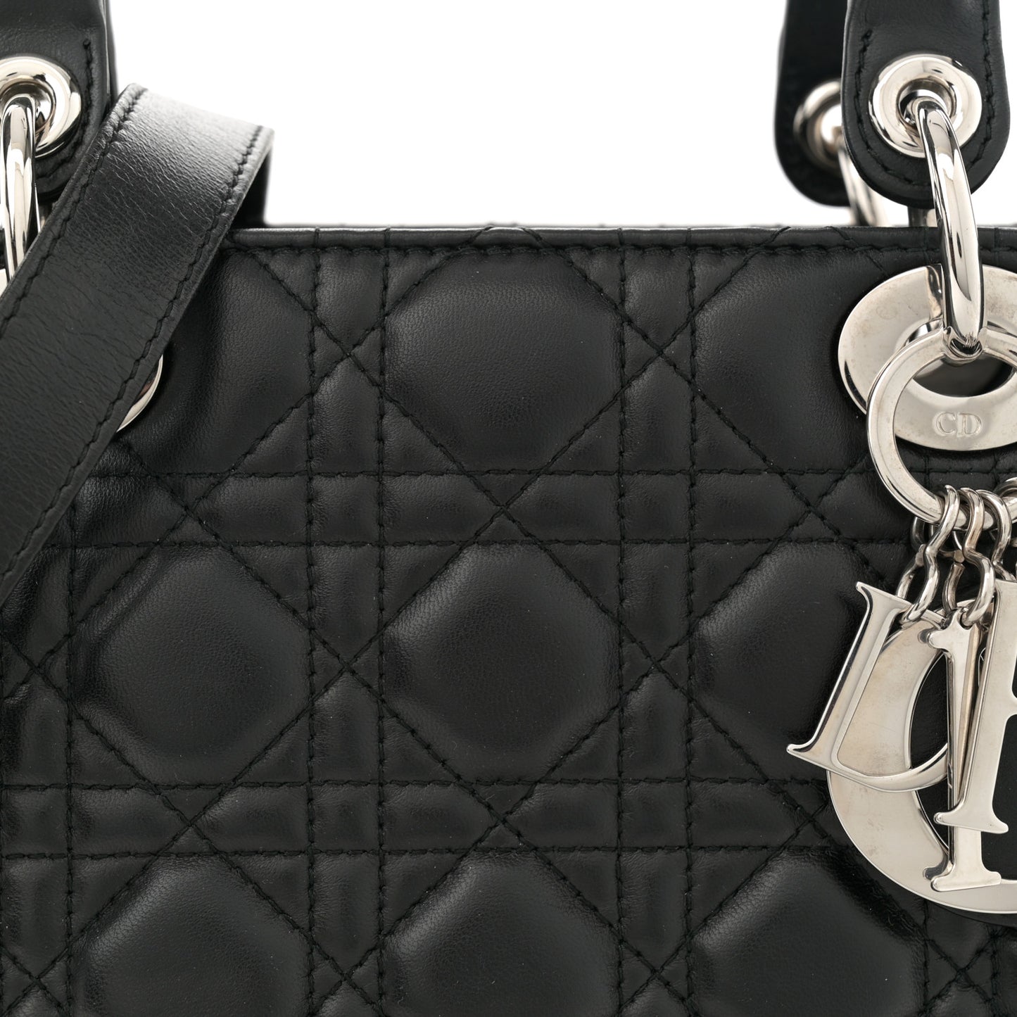 Lambskin Cannage Medium Lady Dior Black
