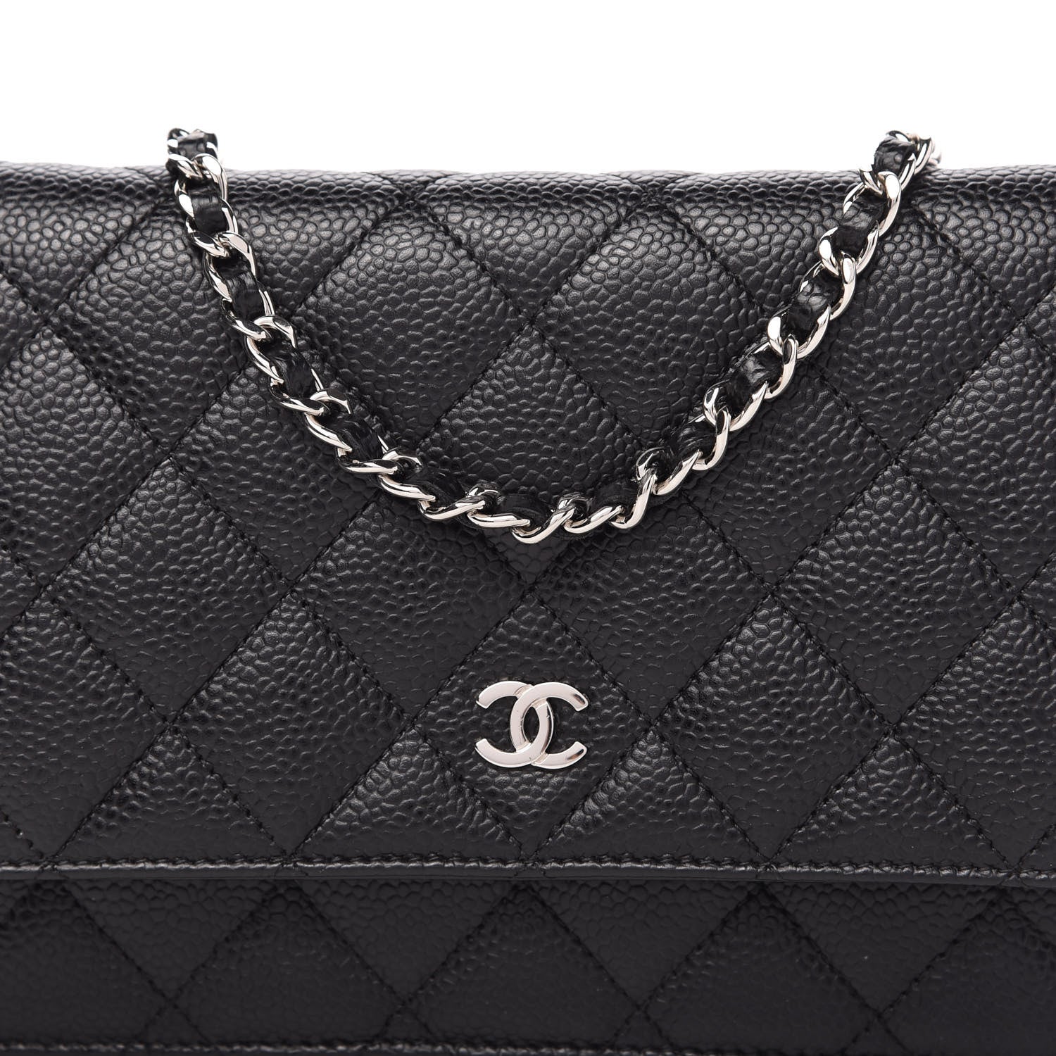 Chanel Caviar Quilted Wallet On Chain WOC Black 11 of 12