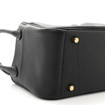 Hermes Taurillon Clemence Mini Lindy 20 Black 10 of 11