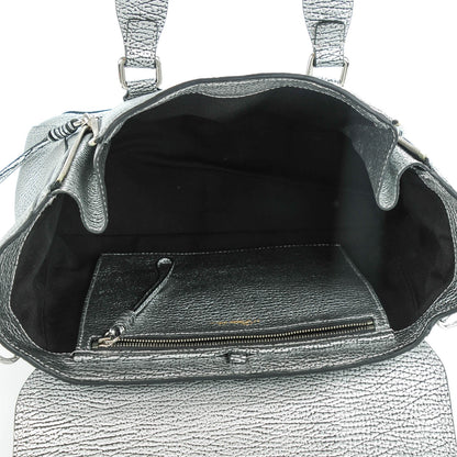 3.1 Phillip Lim 3.1 Textured Calfskin Medium Pashli Satchel Silver 5 of 7
