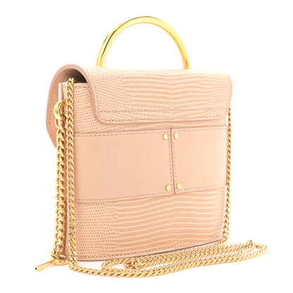 Chloe Calfskin Lizard Embossed Small Aby Lock Delicate Pink 3 of 11