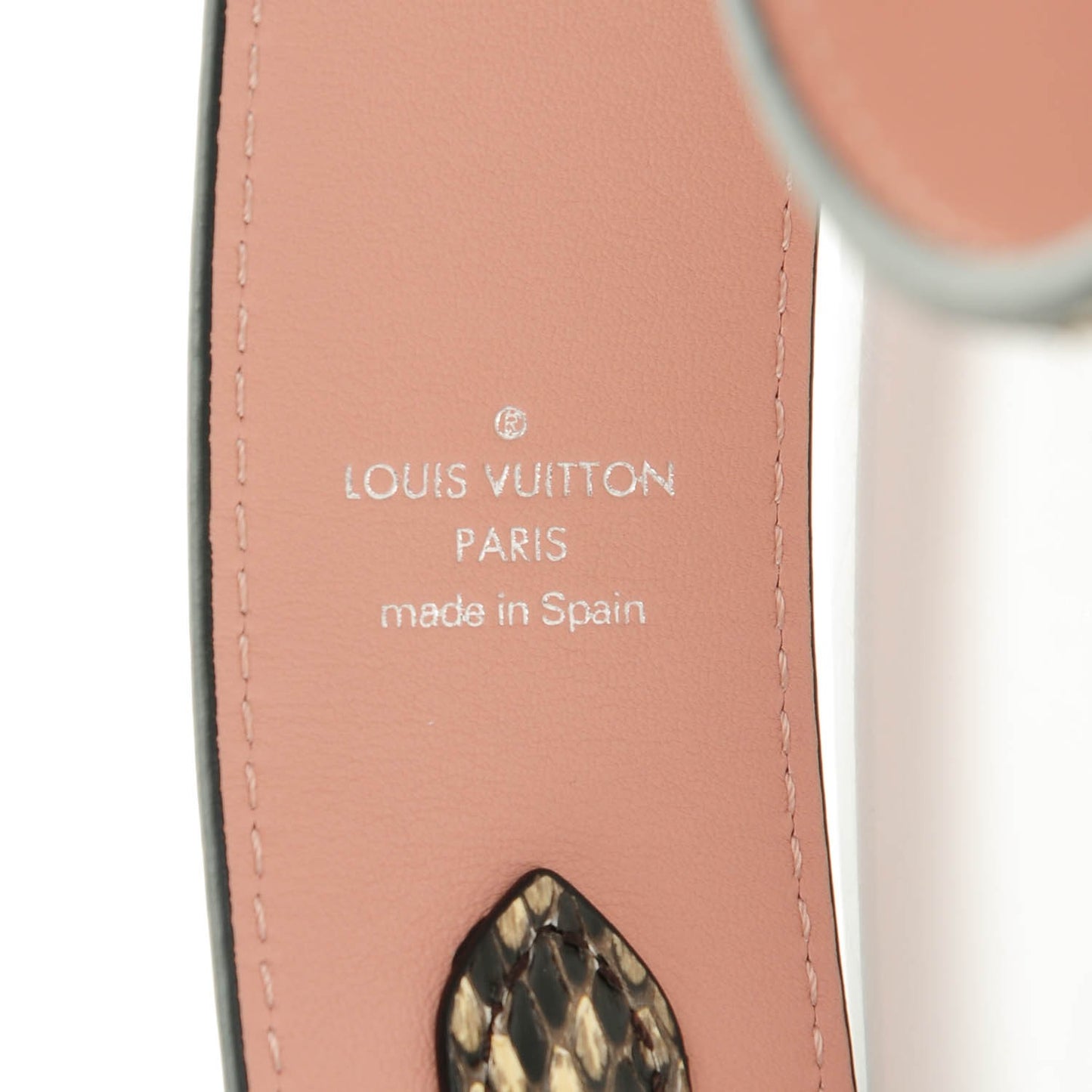 Snakeskin Bandouliere Shoulder Strap Natural