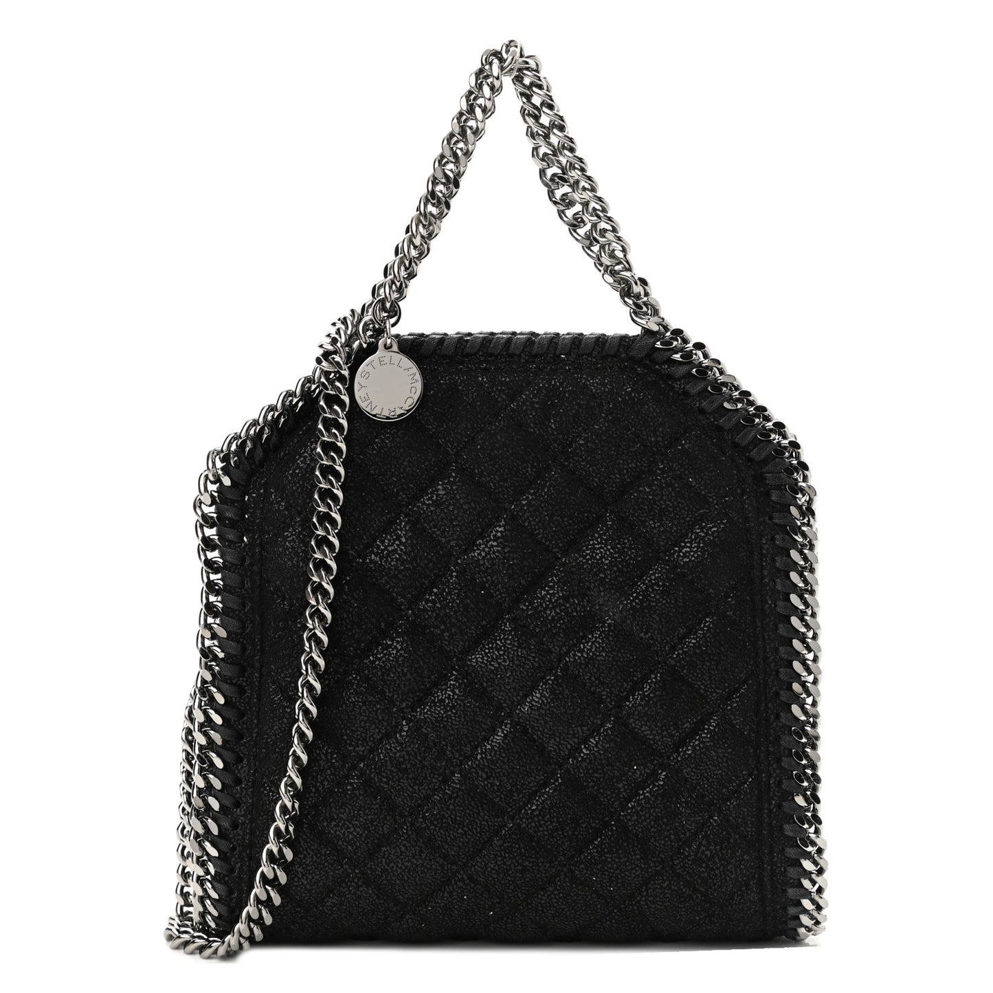 Shaggy Deer Quilted Tiny Falabella Tote Black