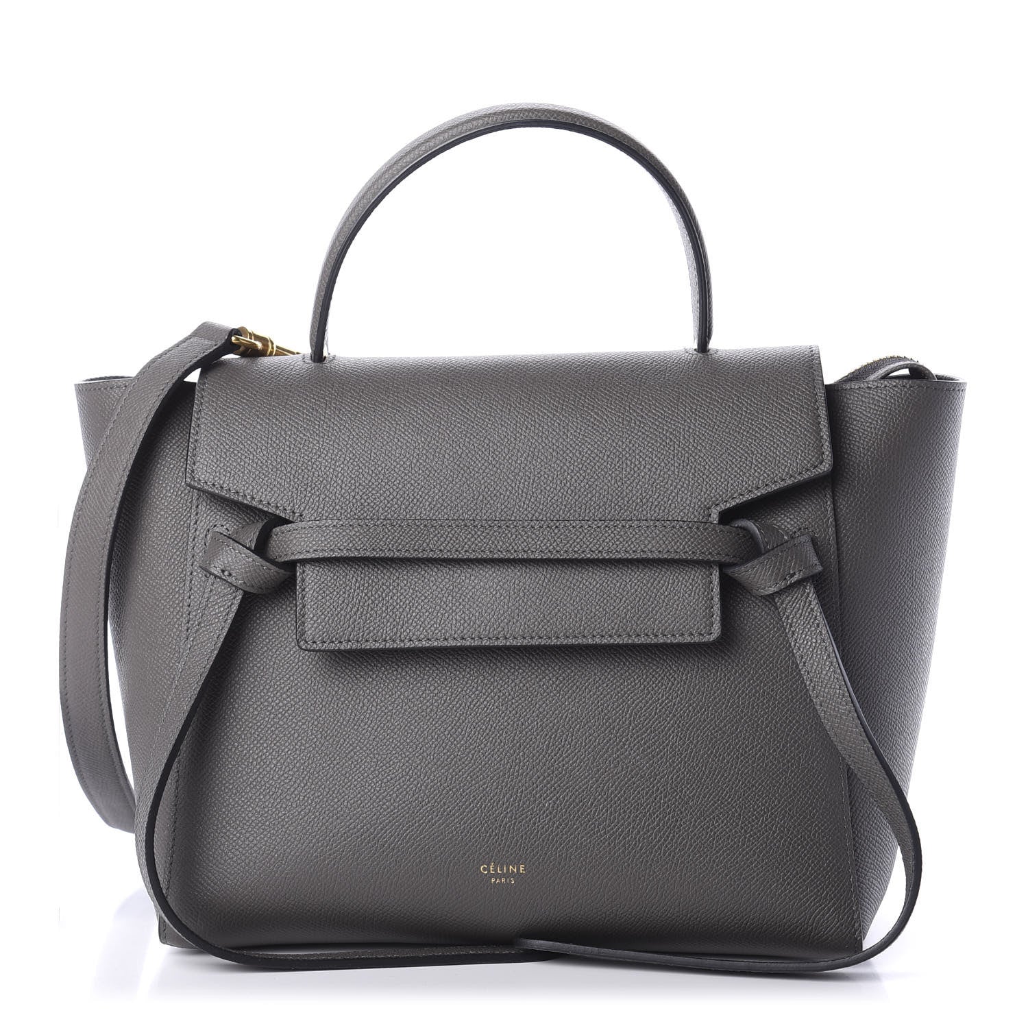Celine Grained Calfskin Nano Belt Bag Grey 1 of 10