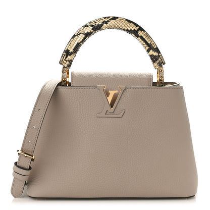Louis Vuitton Taurillon Snakeskin Capucines BB Galet 1 of 8