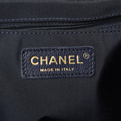 Chanel Washed Denim Quilted Small Urban Spirit Drawstring Bag Dark Blue 6 of 9